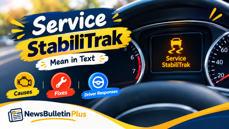 What Does "Service StabiliTrak" Mean? Full Guide to Causes, Fixes & Safe Driving (2026)